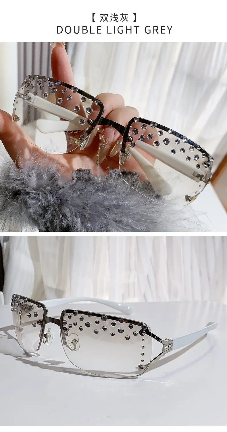 Diamond Encrusted Women Sunglasses Retro Luxury Anti-UV β feature 13