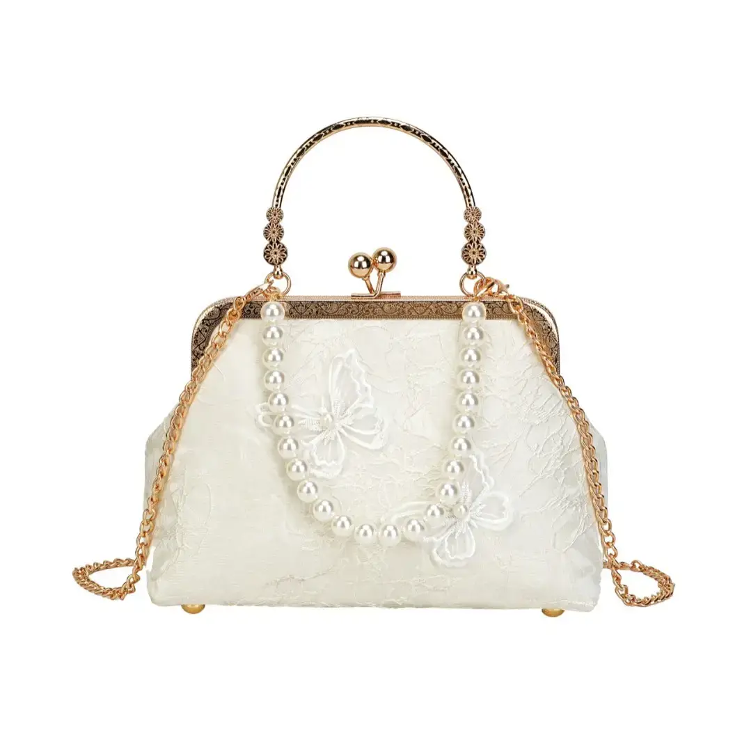 Sweet Butterfly Chain Bag for Women Blue Pearl - Image 9