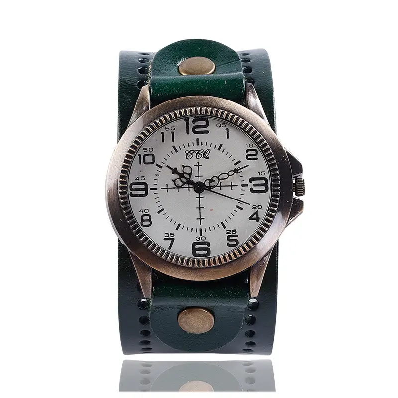 European & American Retro Cowhide Digital Scale Men's Watches Multiple Colors - Image 3