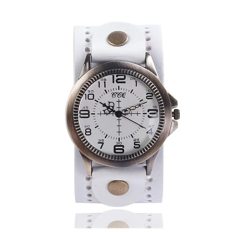 European & American Retro Cowhide Digital Scale Men's Watches Multiple Colors - Image 4