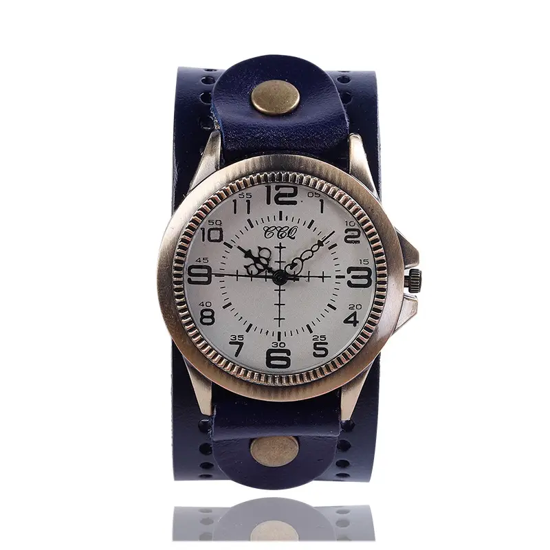 European & American Retro Cowhide Digital Scale Men's Watches Multiple Colors - Image 7