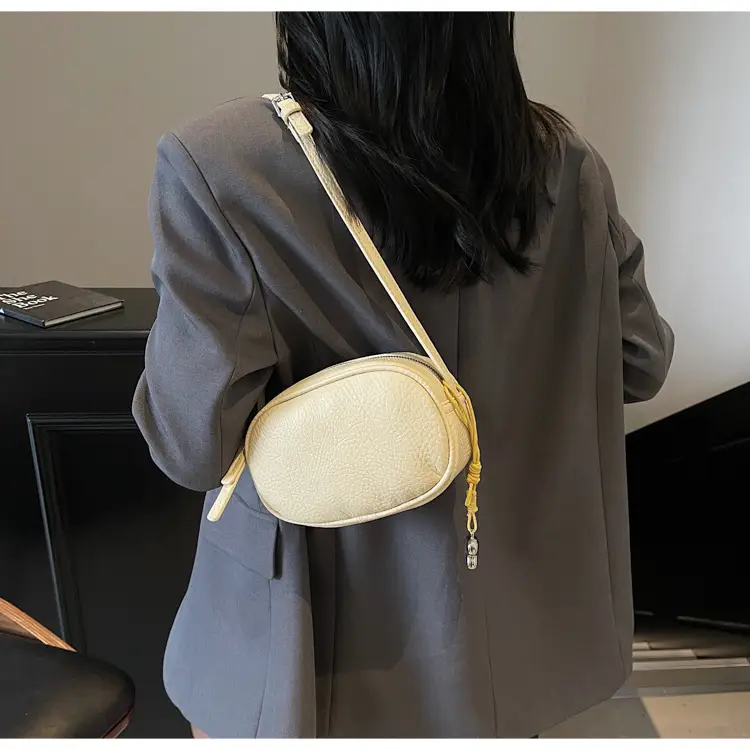 Women's Tan Leather Shoulder Crossbody Bag 2025 — feature 14