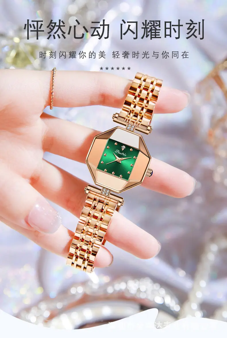 Baopele Women's Rose Gold Analog Crown Watch — feature 5