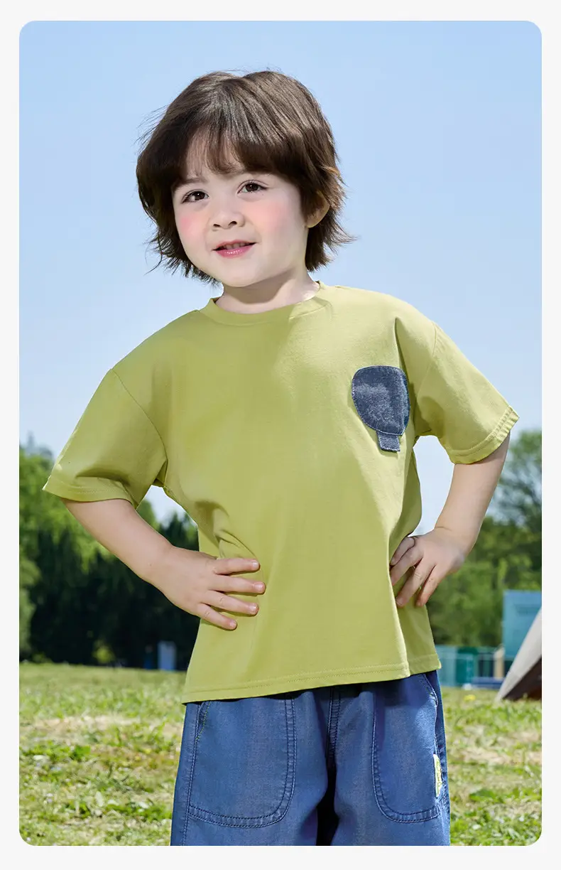Baby Boys Green Dinosaur T-Shirt Denim Shorts 360° — feature 22