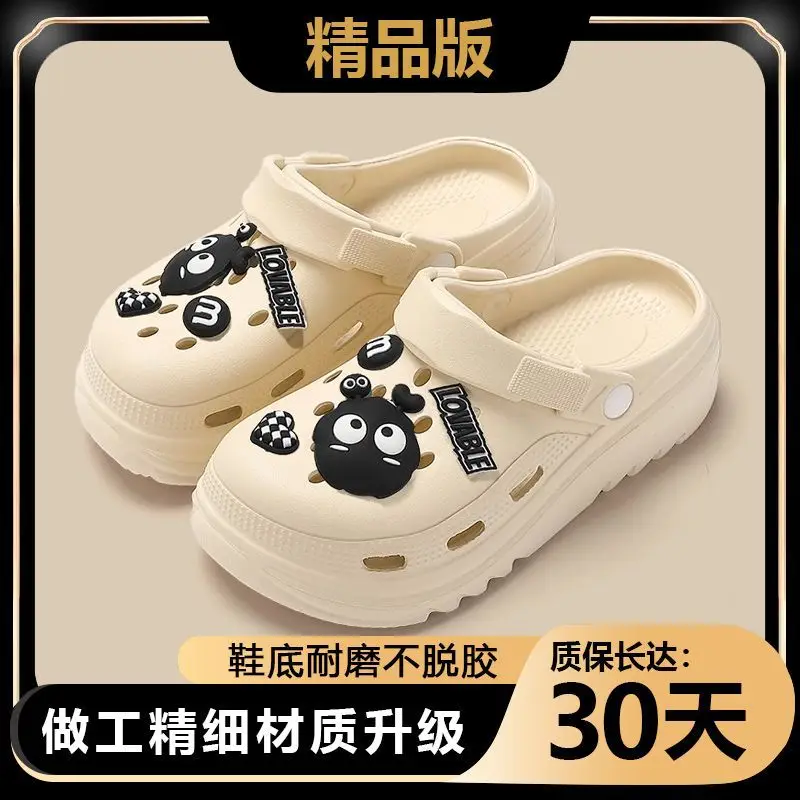 2024 Croc Shoes Women's Thick-Soled Sandals Outerwear Non-Slip Toe Slippers Women's Beach Shoes Summer New Pregnant Women - Image 14