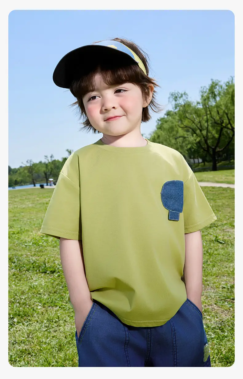 Right European Boys' Short Sleeve T-Shirt Denim Shorts Set — feature 21