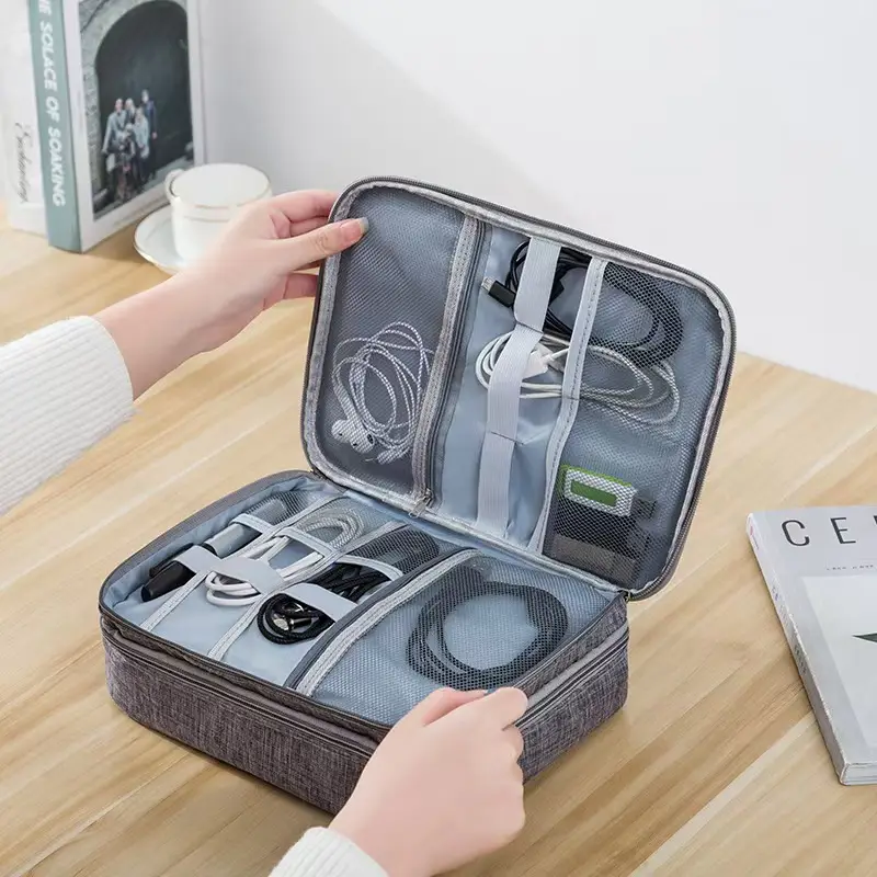 Digital Storage Organizer Bag Charger Multi-Functional Accessories Data Cable Technology Sense Digital Storage Bag Computer Cable — feature 14