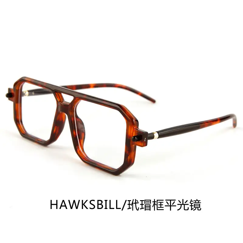 Double-Bridge Sunglasses Black Orange UV Protection - Image 10