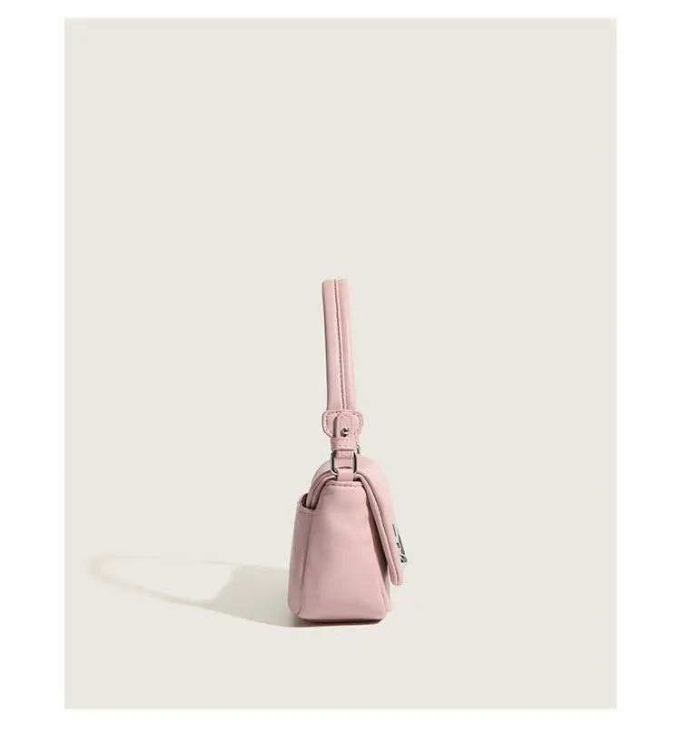 Women's White Square Shoulder Bag with D-Logo — feature 12
