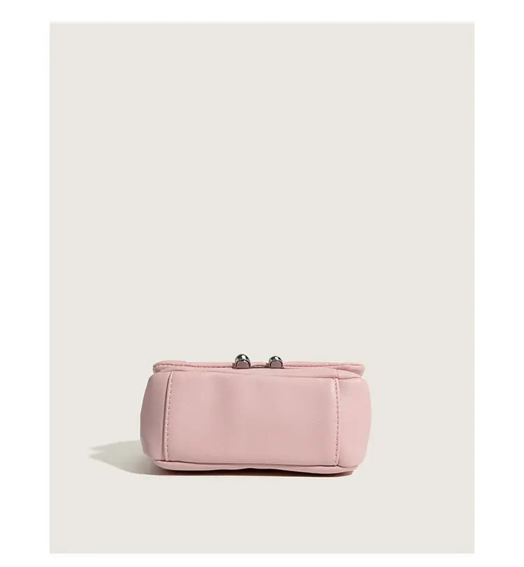 Women's White Square Shoulder Bag with D-Logo — feature 13