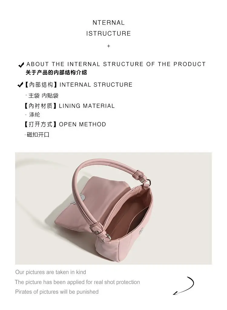 Women's White Square Shoulder Bag with D-Logo — feature 15