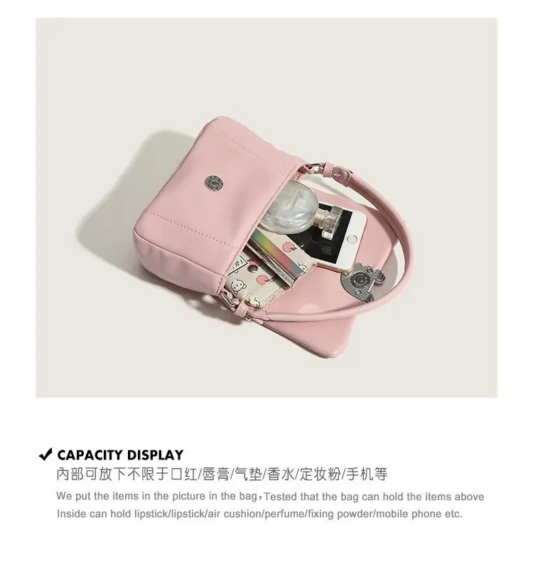 Women's White Square Shoulder Bag with D-Logo — feature 16