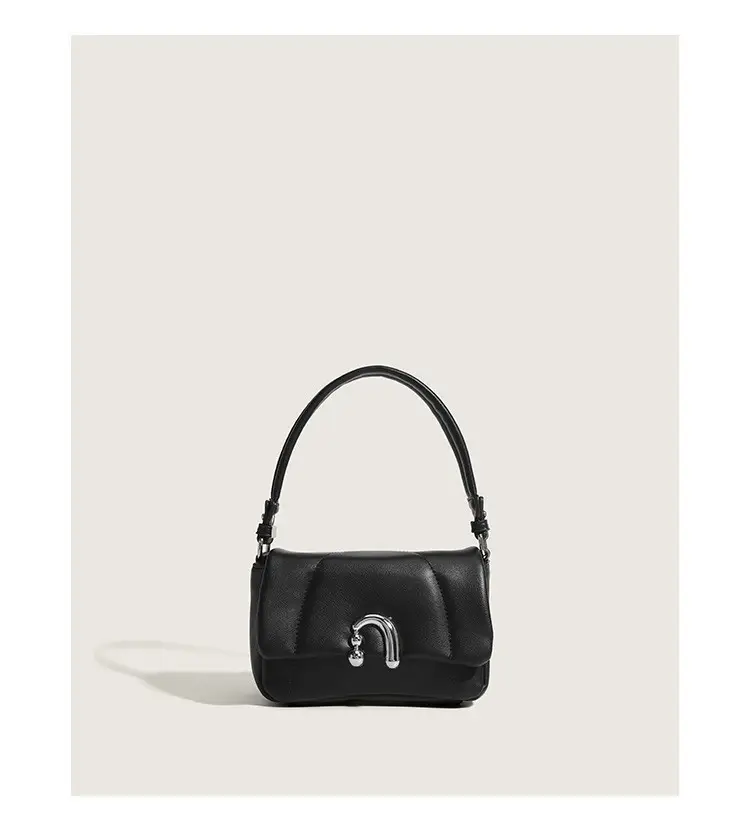 Women's White Square Shoulder Bag with D-Logo — feature 21