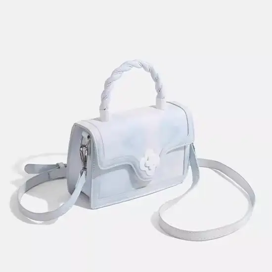 White Gradient Square Shoulder Bag for Women - Image 2