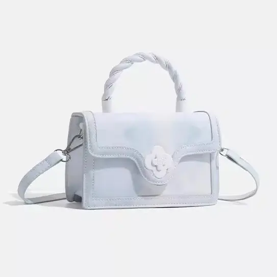 White Gradient Square Shoulder Bag for Women - Image 3