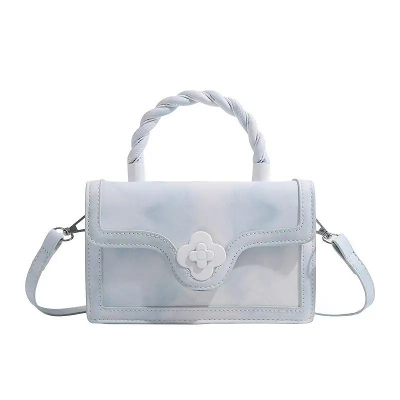 White Gradient Square Shoulder Bag for Women - Image 5