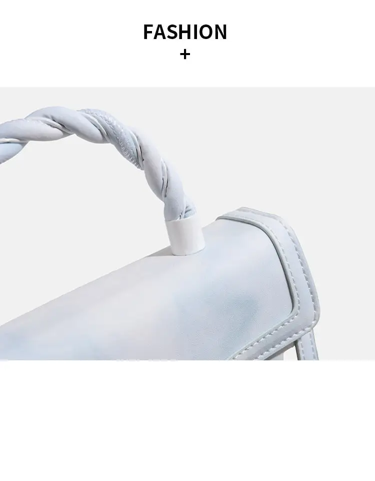 White Gradient Square Shoulder Bag for Women — feature 19