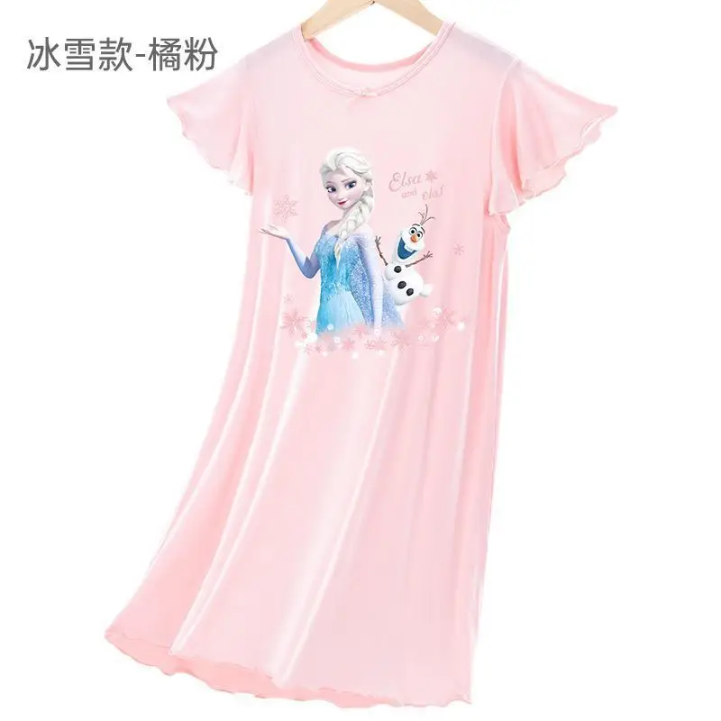 Girls' Elsa Princess Cartoon Dress 2026 New Frozen Nightgown Children's Home Clothes Pajama Dress — feature 9
