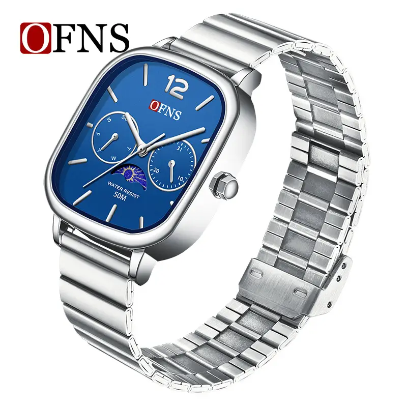 Ofns Square Dial Waterproof Business Men's Watch - Image 17