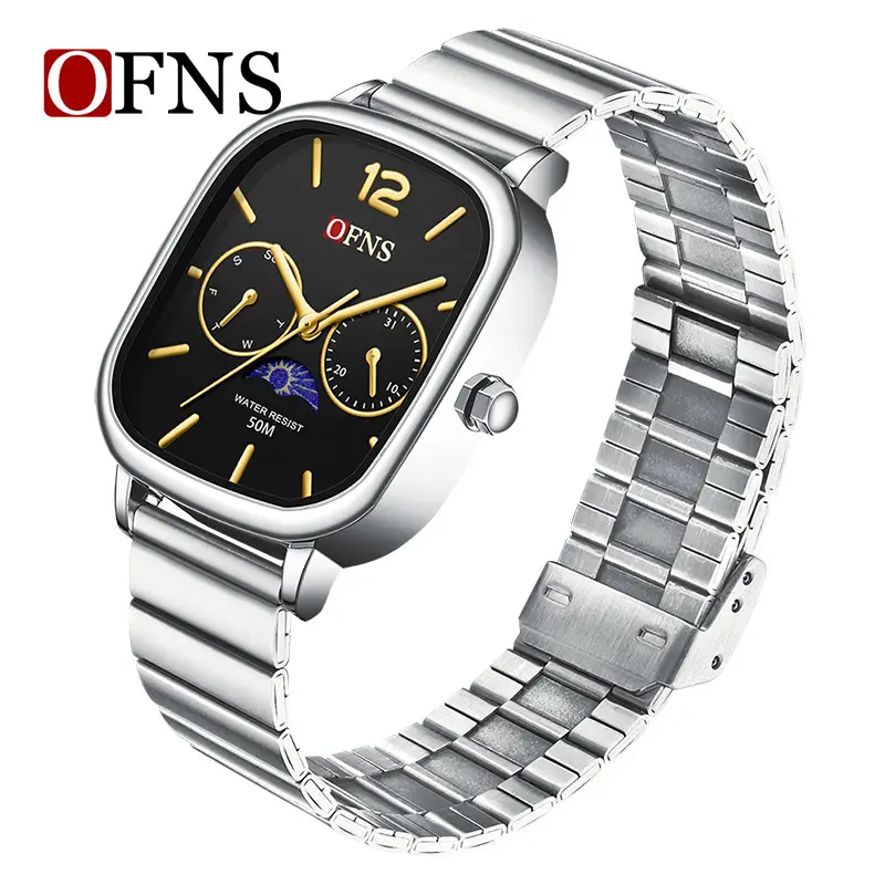 Ofns Square Dial Waterproof Business Men's Watch - Image 9