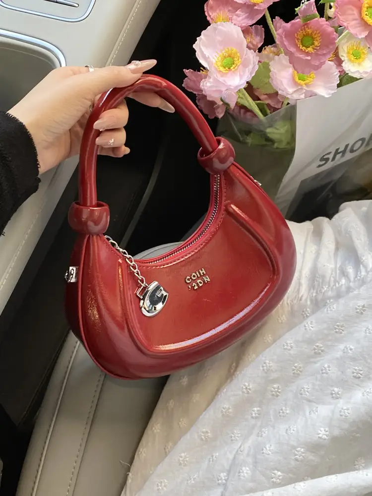 Red Retro Shoulder Bag for Women 2025 - Image 7