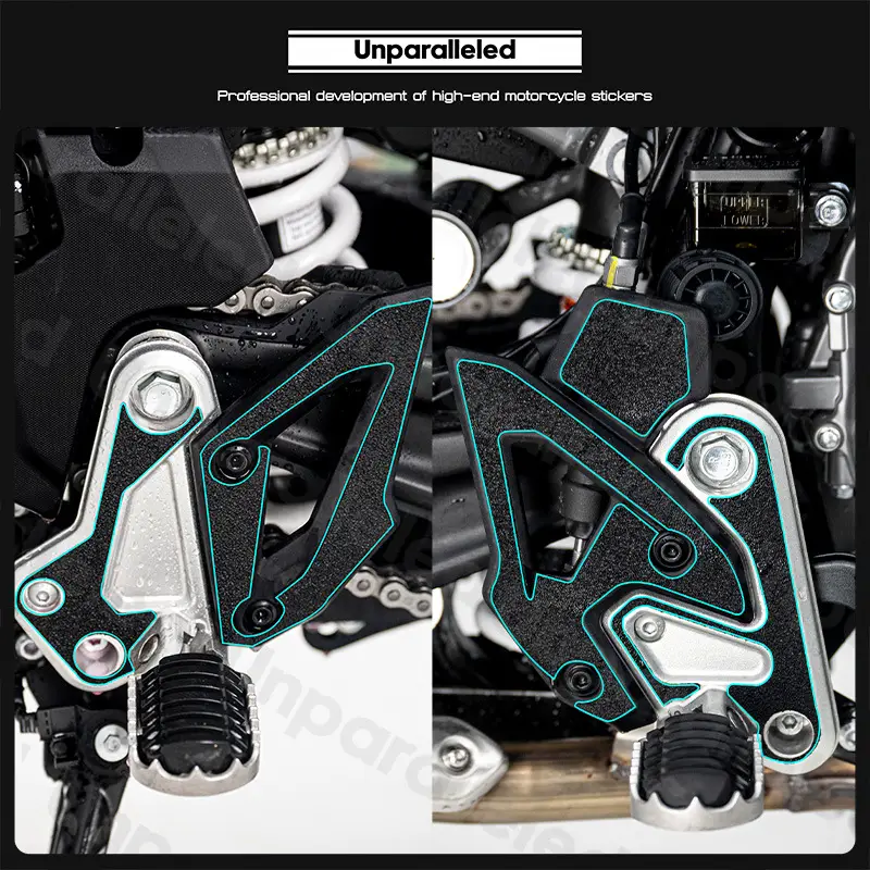 Anti-Scratch Waterproof Motorcycle Pedal Stickers