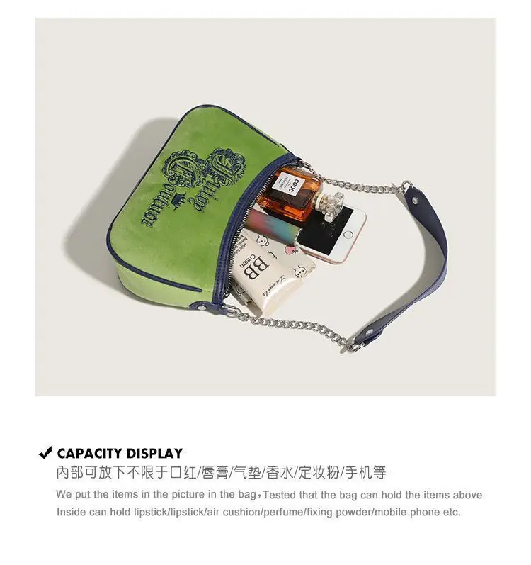 2026 Green Lady's Shoulder Bag with Chain Strap — feature 18