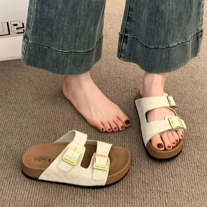 Women's 2025 Summer Lazy Slippers with Buckle Strap - Image 8
