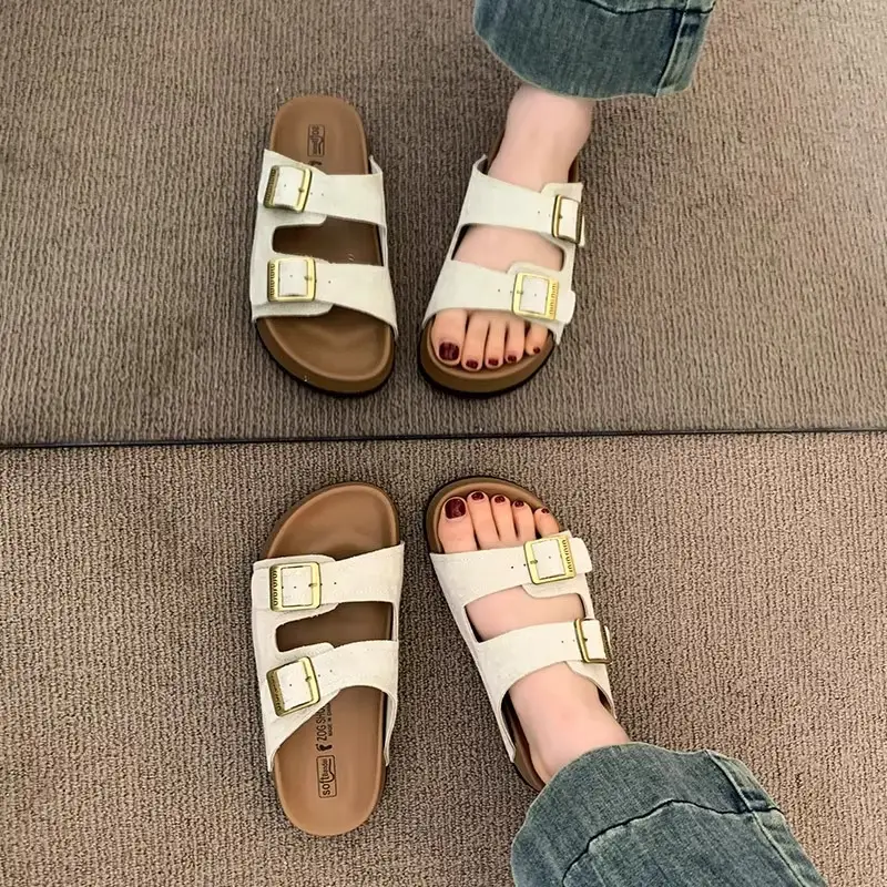 Women's 2025 Summer Lazy Slippers with Buckle Strap - Image 10