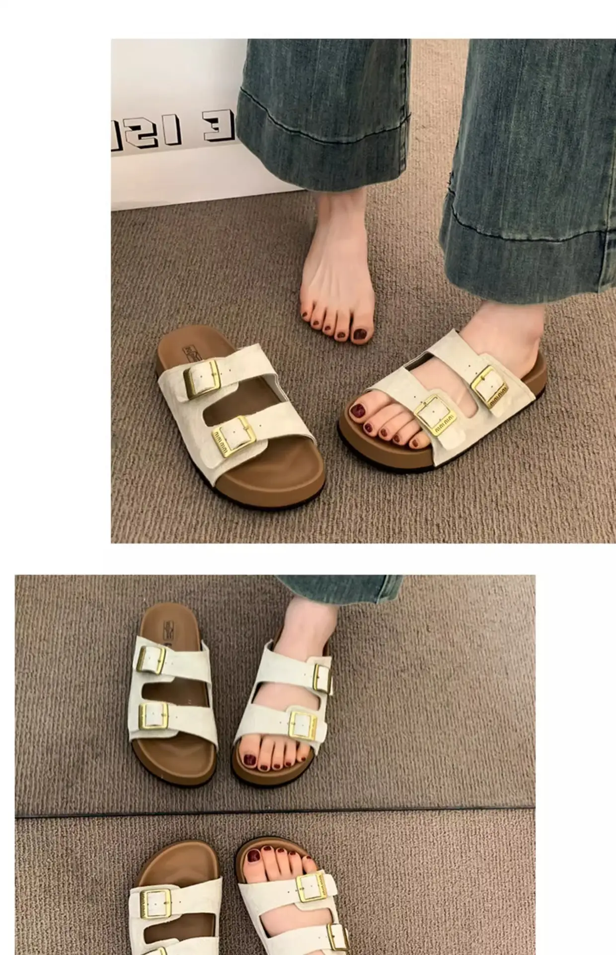 Women's 2025 Summer Lazy Slippers with Buckle Strap — feature 10
