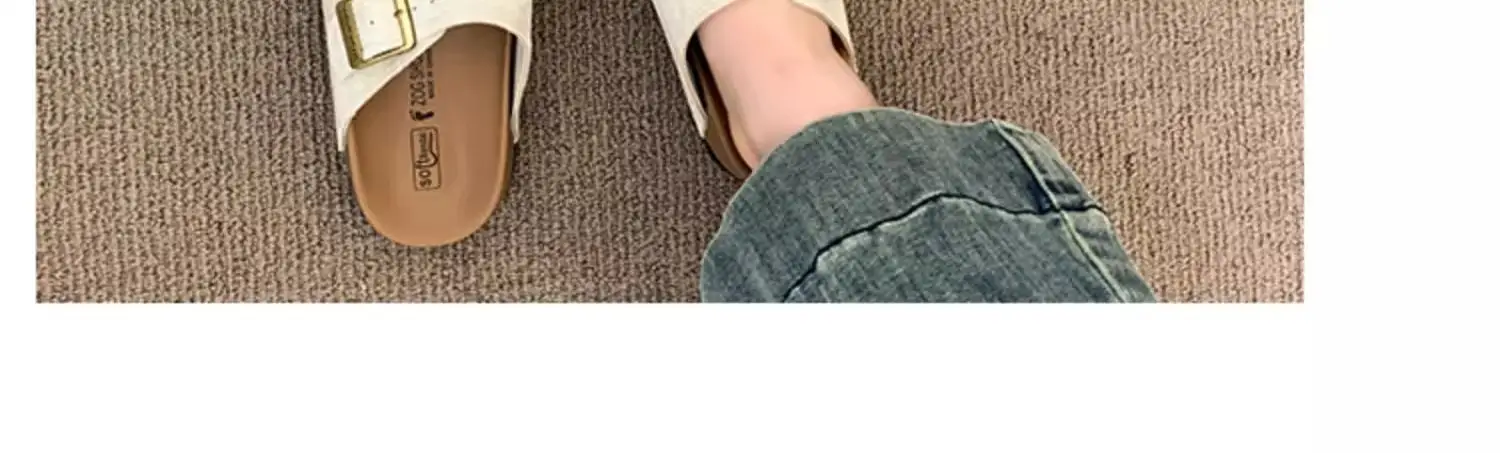Women's 2025 Summer Lazy Slippers with Buckle Strap — feature 11