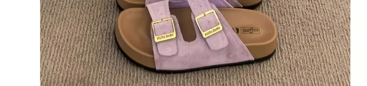 Women's 2025 Summer Lazy Slippers with Buckle Strap — feature 13