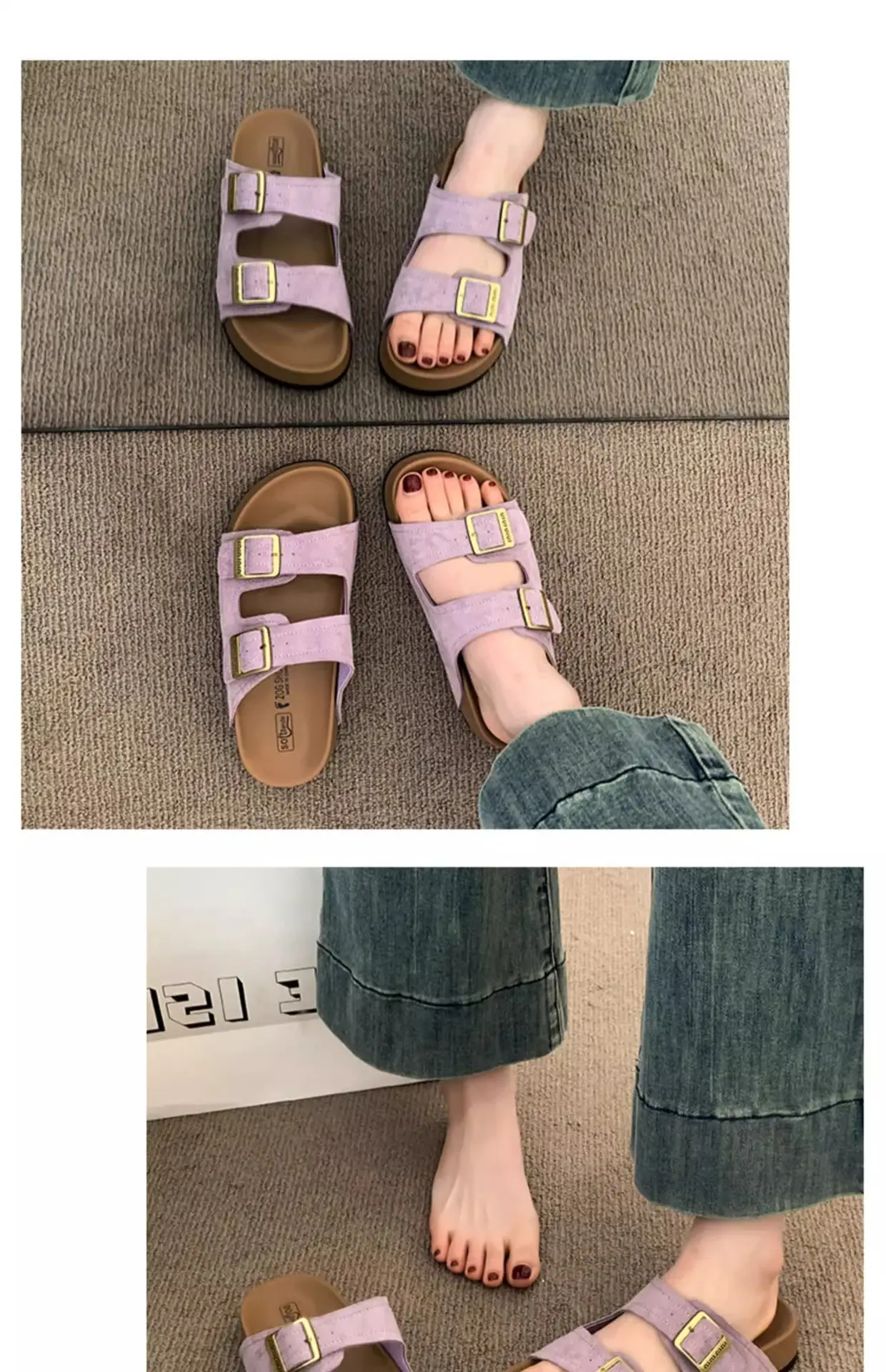 Women's 2025 Summer Lazy Slippers with Buckle Strap — feature 14