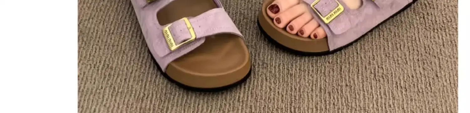 Women's 2025 Summer Lazy Slippers with Buckle Strap — feature 15