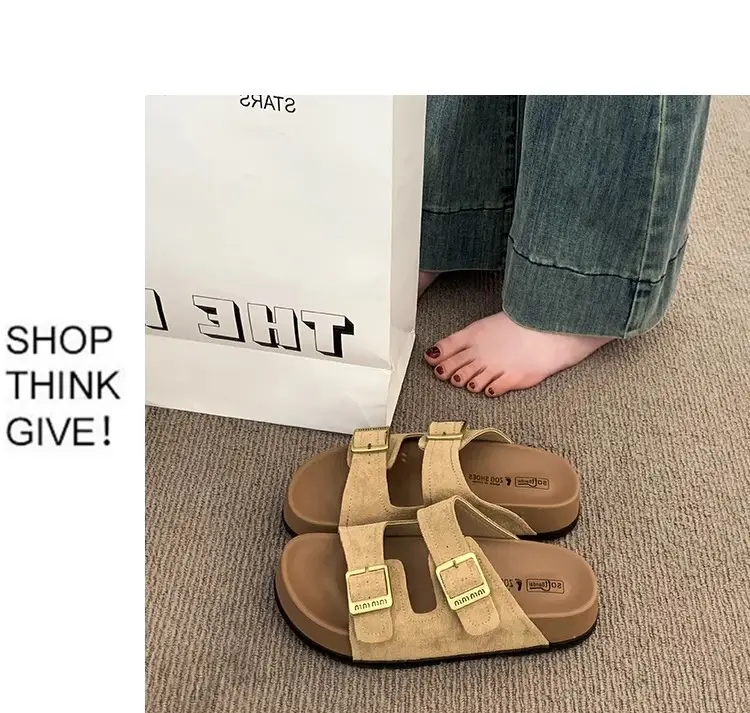 Women's 2025 Summer Lazy Slippers with Buckle Strap — feature 16