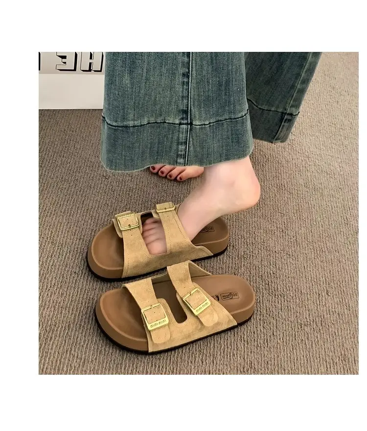 Women's 2025 Summer Lazy Slippers with Buckle Strap — feature 17