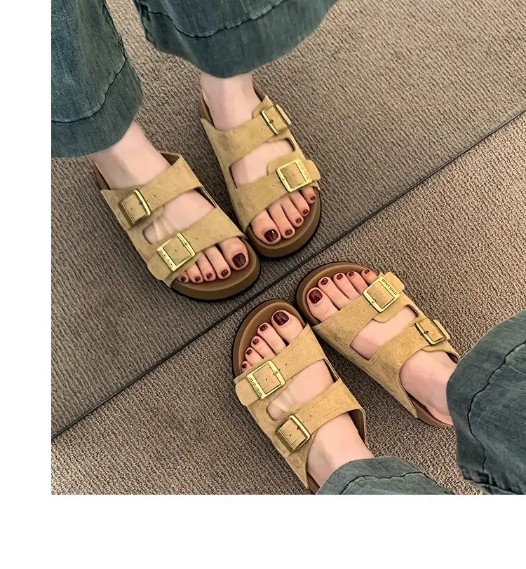 Women's 2025 Summer Lazy Slippers with Buckle Strap — feature 18