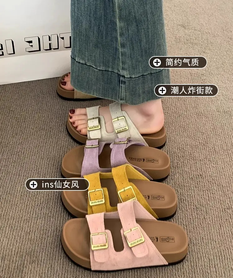 Women's 2025 Summer Lazy Slippers with Buckle Strap — feature 2