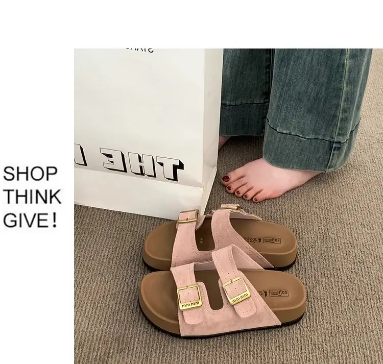 Women's 2025 Summer Lazy Slippers with Buckle Strap — feature 20