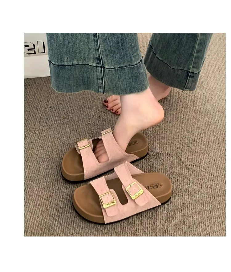Women's 2025 Summer Lazy Slippers with Buckle Strap — feature 21