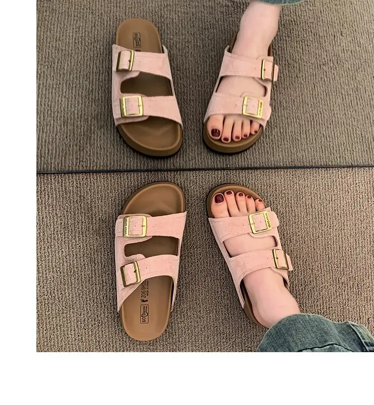 Women's 2025 Summer Lazy Slippers with Buckle Strap — feature 22