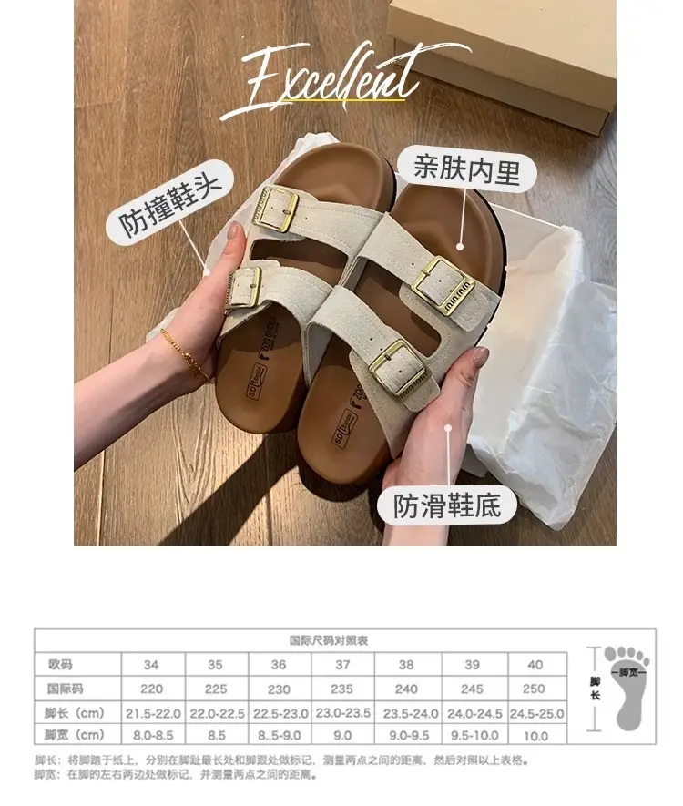 Women's 2025 Summer Lazy Slippers with Buckle Strap — feature 5