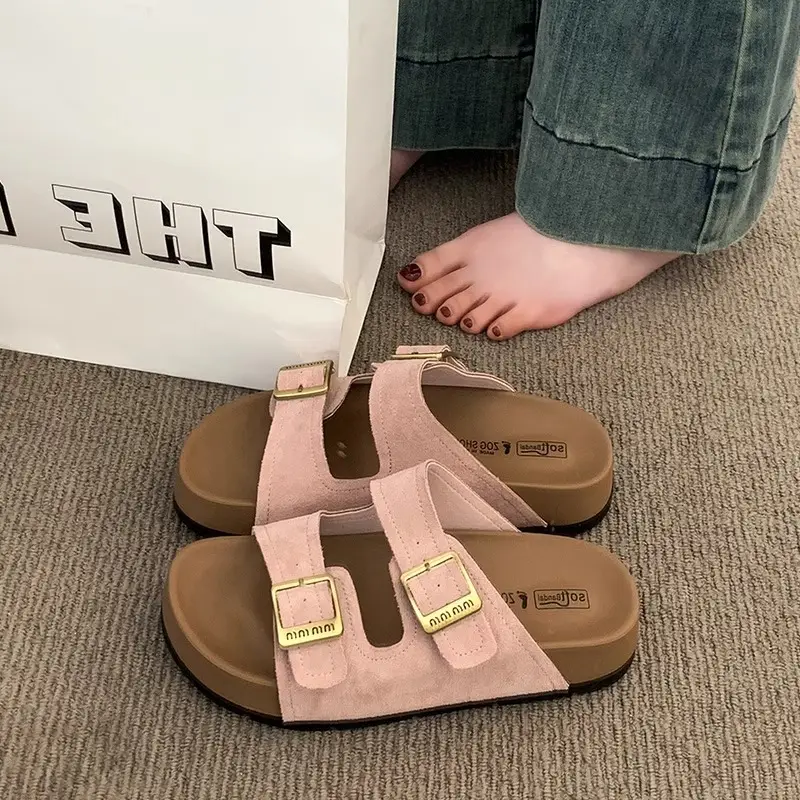 Women's 2025 Summer Lazy Slippers with Buckle Strap - Image 2