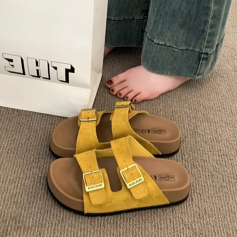 Women's 2025 Summer Lazy Slippers with Buckle Strap - Image 3