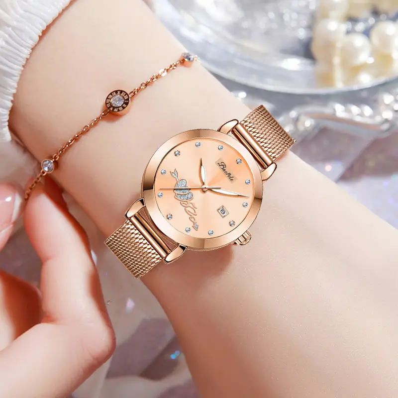 Baopele Rose Gold Women's Quartz Watch B3205L - Image 6