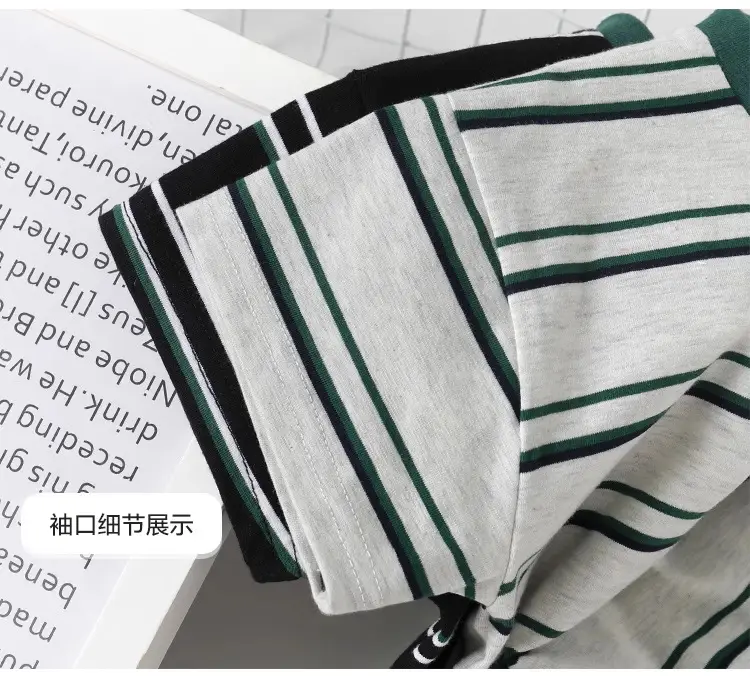 Blue Striped Mosquito Proof Boys Pants Short Sleeve — feature 21
