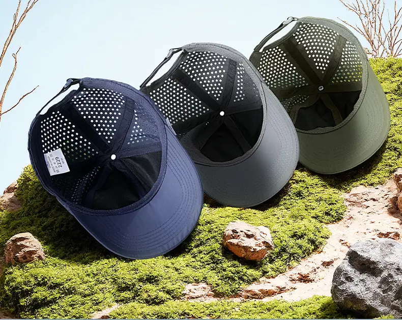 Women's Perforated Baseball Cap Green Outdoor — feature 28