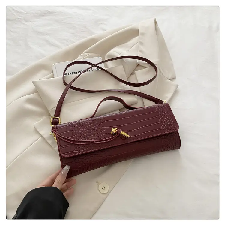 Black Diagonal Lock Shoulder Bag for Women — feature 26
