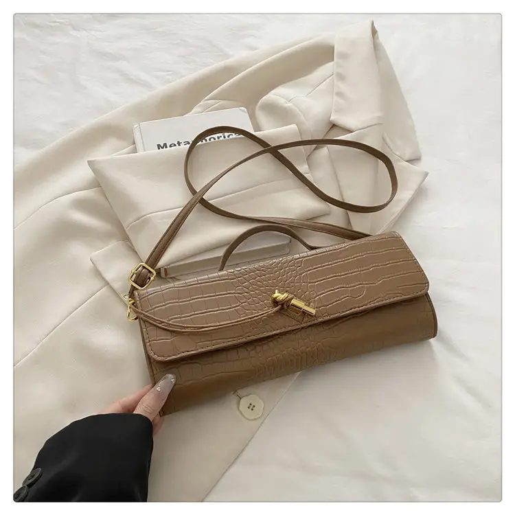 Black Diagonal Lock Shoulder Bag for Women — feature 29