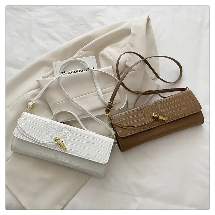 Black Diagonal Lock Shoulder Bag for Women — feature 30
